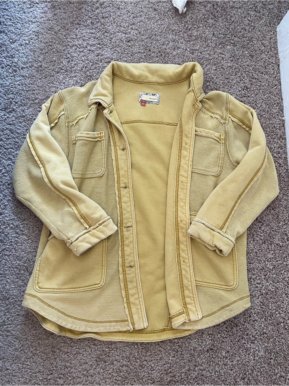 Anthropologie Yellow Shacket
